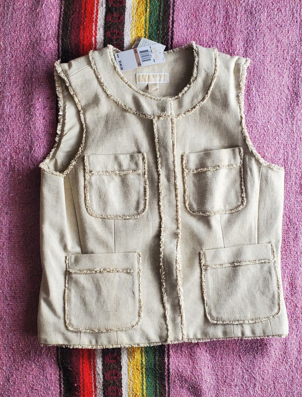 NWT Michael Kohrs Beige Vest 12